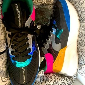 Alexander McQueen multi-color sneakers.